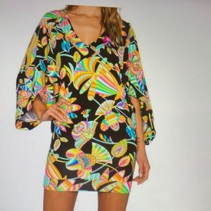 Trina Turk Tahitian Floral Tunic Coverup L